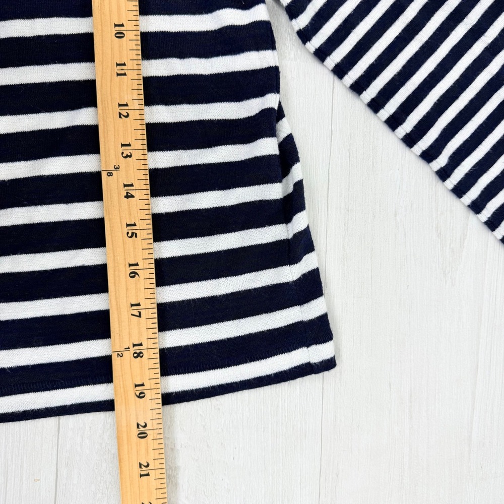 Rag & Bone Striped Long Sleeve Top Womens XS Navy White Boat Neck Rayon Blend - Picture 13 of 14